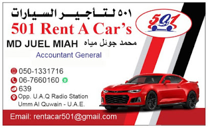 501 لتأجير السيارات - أبو ظبي - +971 6 766 0160